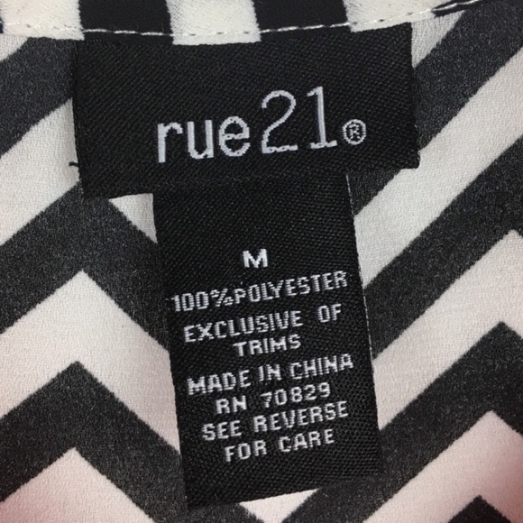 RUE21 Crop Top Cami Neon Bow Chevron Spaghetti Strap Pink Black White Y2K Medium - Picture 5 of 6